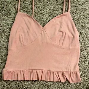 pink cropped tank